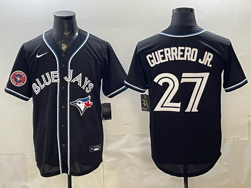 Men 2026 Toronto Blue Jays #27 Guerrero Jr. black Game Nike MLB Jersey 052763